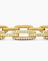Stax Chain Link Bracelet 18K Yellow Gold with Diamonds, 4mm