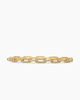 Stax Chain Link Bracelet 18K Yellow Gold with Diamonds, 4mm