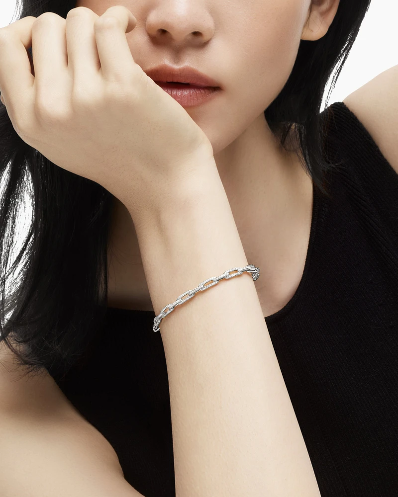 Stax Chain Link Bracelet 18K Gold with Diamonds