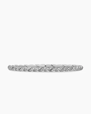 Sculpted Cable Bracelet 18K Yellow Gold with Diamonds