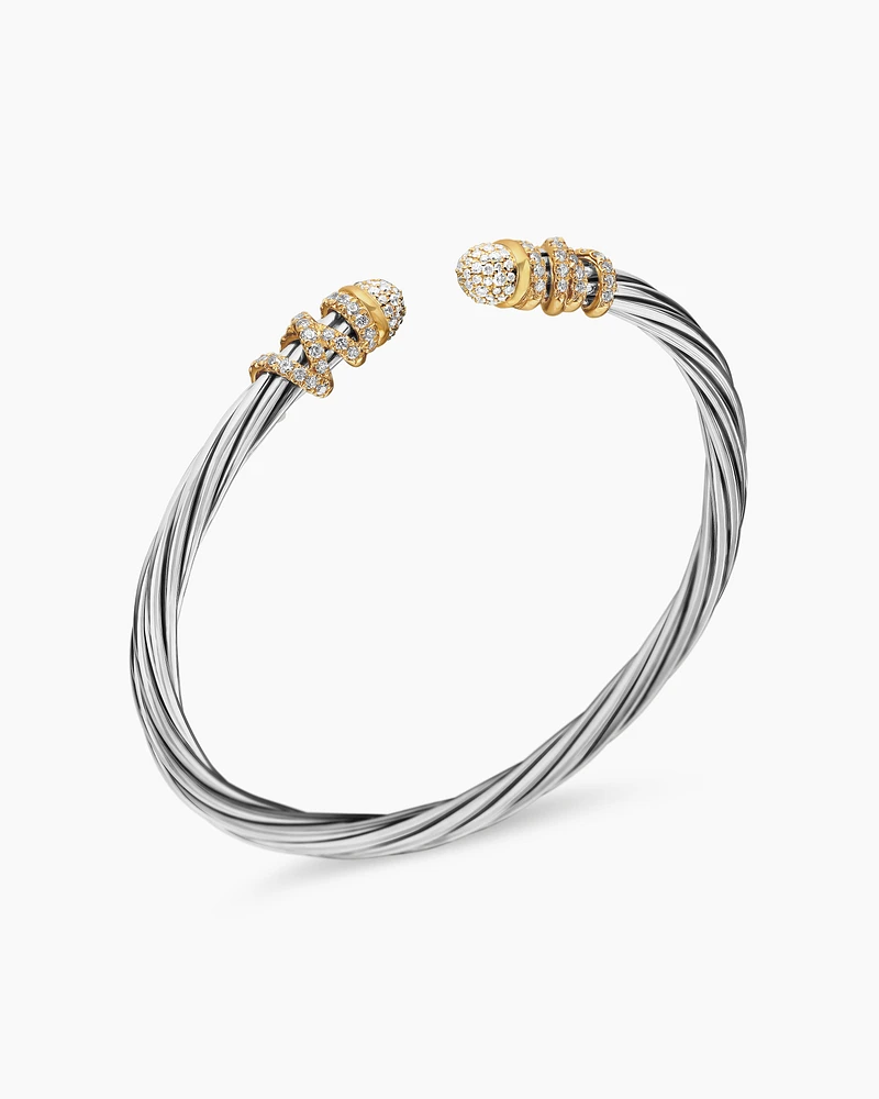 Helena Bracelet with 18K Yellow Gold and Diamonds, 4mm