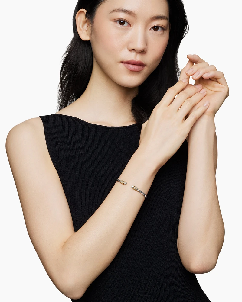 Helena Bracelet with 18K Yellow Gold and Diamonds, 4mm