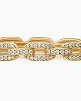 Stax Chain Link Bracelet in 18K Yellow Gold with Diamonds, 7mm