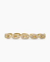 Stax Chain Link Bracelet in 18K Yellow Gold with Diamonds, 7mm