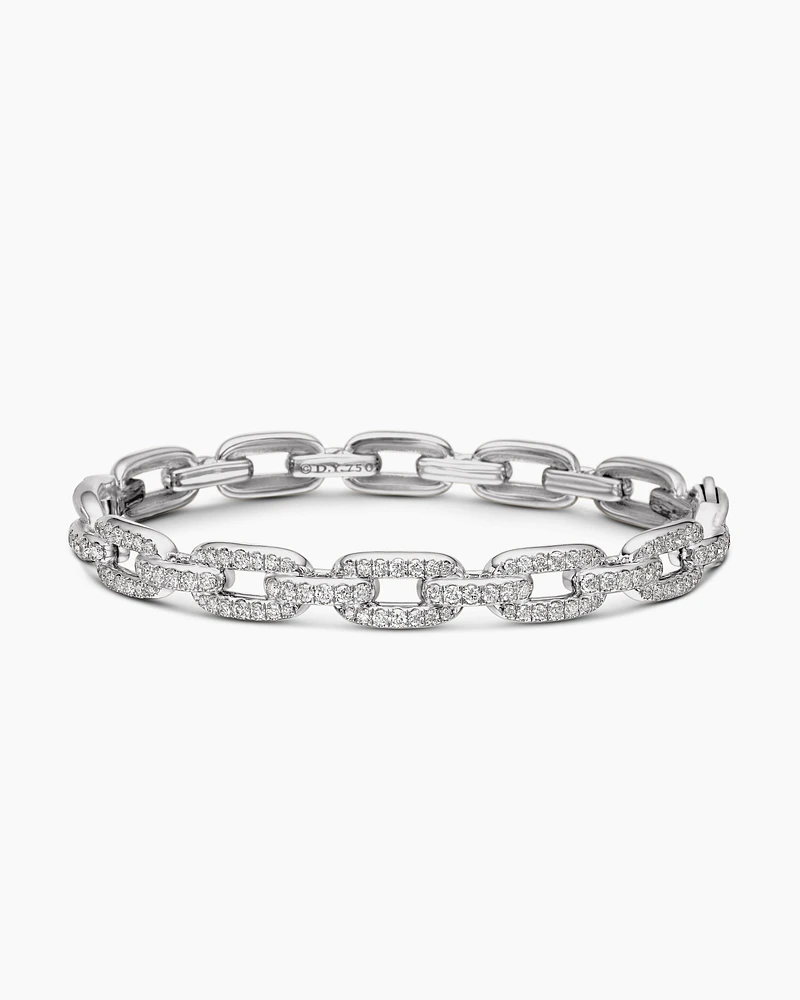Stax Chain Link Bracelet in 18K Gold with Diamonds