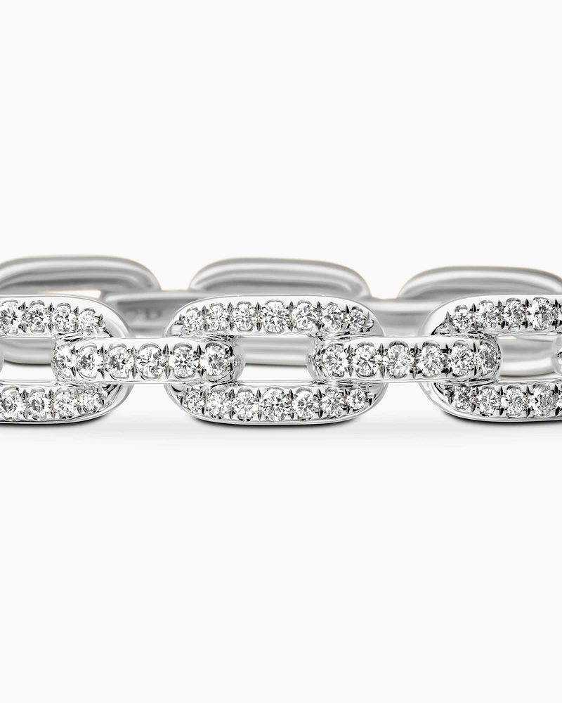 Stax Chain Link Bracelet in 18K Gold with Diamonds