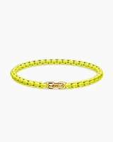 DY Bael Aire Colour Box Chain Bracelet in Yellow Acrylic with 14K Yellow Gold Accent, 4mm