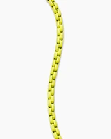 DY Bael Aire Colour Box Chain Bracelet in Yellow Acrylic with 14K Yellow Gold Accent, 4mm