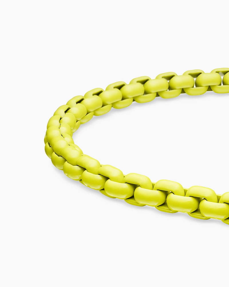 DY Bael Aire Colour Box Chain Bracelet in Yellow Acrylic with 14K Yellow Gold Accent, 4mm