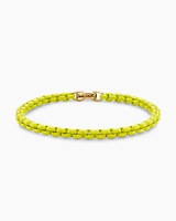DY Bael Aire Colour Box Chain Bracelet in Yellow Acrylic with 14K Yellow Gold Accent, 4mm