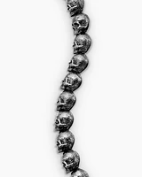 Memento Mori Skull Bead Bracelet Sterling Silver, 6mm