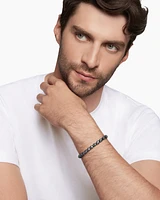 Memento Mori Skull Bead Bracelet Sterling Silver, 6mm