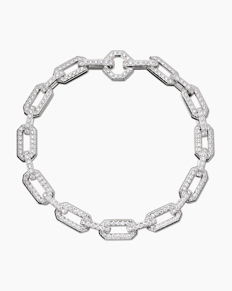 Pavé Chain Bracelet in 18K Gold with Diamonds