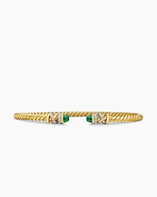 Petite Helena Bracelet with 18K Yellow Gold and Diamonds, 3mm