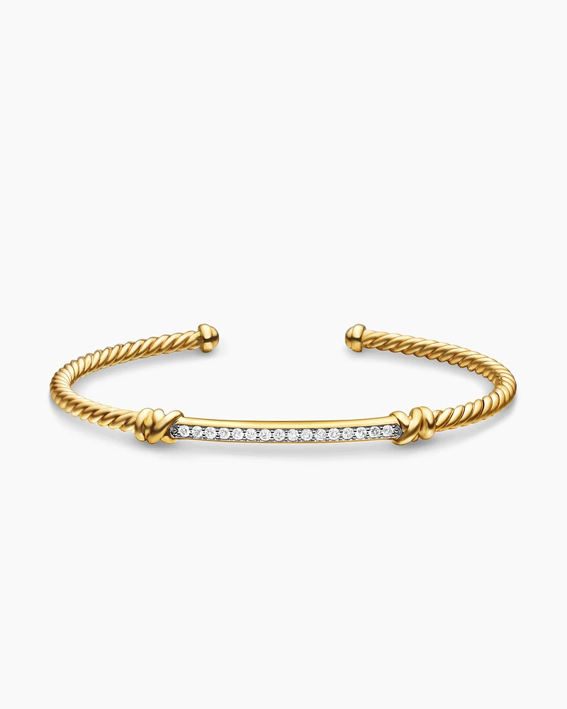 Petite Helena Two Station Wrap Bracelet 18K Yellow Gold with Diamonds