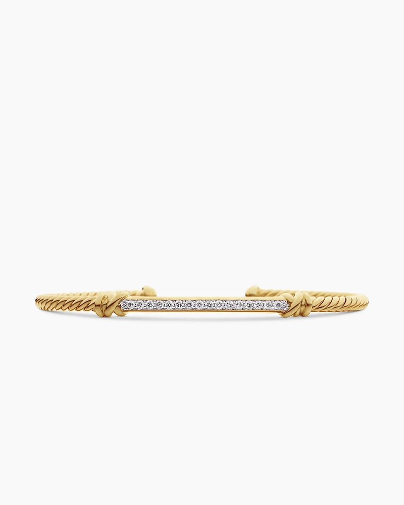 Petite Helena Two Station Wrap Bracelet 18K Yellow Gold with Diamonds
