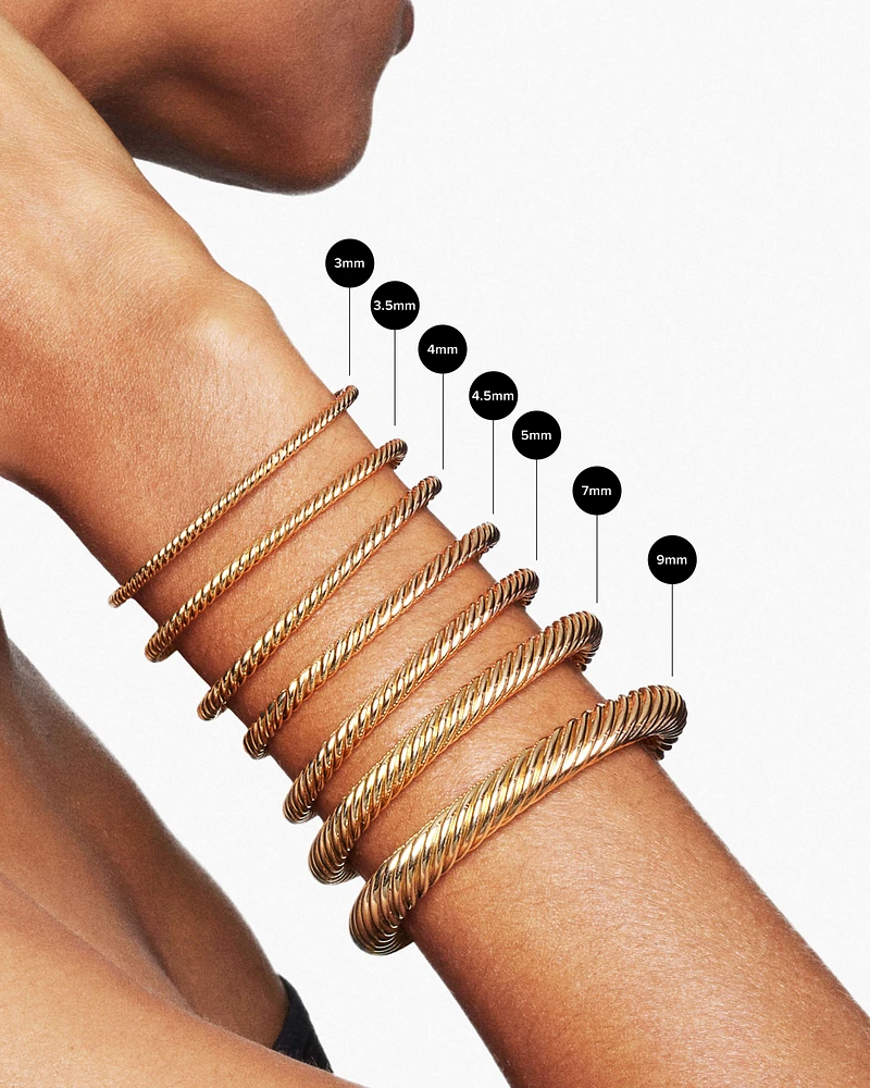 Petite Helena Two Station Wrap Bracelet 18K Yellow Gold with Diamonds