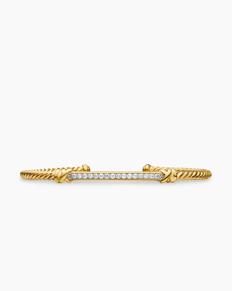 Petite Helena Two Station Wrap Bracelet 18K Yellow Gold with Diamonds