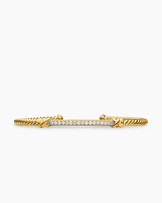 Petite Helena Two Station Wrap Bracelet 18K Yellow Gold with Diamonds