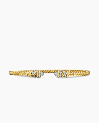 Petite Helena Bracelet 18K Yellow Gold with Diamonds, 3mm