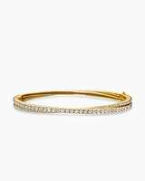 Pavé Crossover Two Row Bracelet in 18K Yellow Gold with Diamonds, 5.5mm