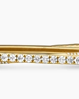 Pavé Crossover Two Row Bracelet in 18K Yellow Gold with Diamonds, 5.5mm