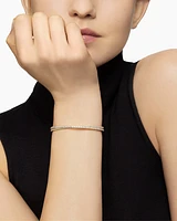Pavé Crossover Two Row Bracelet in 18K Yellow Gold with Diamonds, 5.5mm