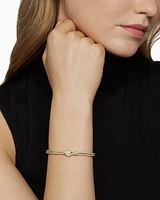 Thoroughbred Loop Bracelet in 18K Yellow Gold with Full Pavé Diamonds, 4.5mm