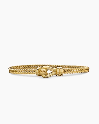 Thoroughbred Loop Bracelet with 18K Yellow Gold