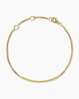 Petite Pavé Bar Bracelet in 18K Yellow Gold with Diamonds, 1.7mm