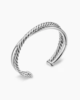 Crossover Two Row Cuff Bracelet Sterling Silver, 10.7mm