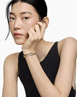 Pavé Crossover Two Row Cuff Bracelet in 18K Yellow Gold with Diamonds, 10.5mm
