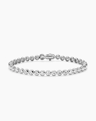Tennis Bracelet in 18K White Gold with Diamonds, 4.7mm