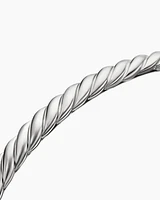 Cable Bangle Bracelet 18K White Gold with Pavé, 4mm
