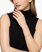 Sculpted Cable Bangle Bracelet in 18K Rose Gold with Diamonds