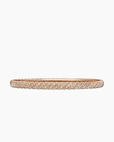 Sculpted Cable Bangle Bracelet in 18K Rose Gold with Diamonds