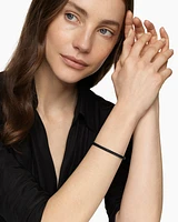 Sculpted Cable Bangle Bracelet Black Titanium with Diamonds