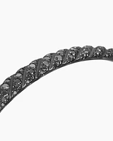Sculpted Cable Bangle Bracelet Black Titanium with Diamonds