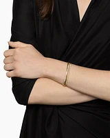 Crossover Trio Three Row Cuff Bracelet 18K Yellow Gold with Diamonds, 11mm