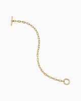 DY Madison® Pavé Toggle Chain Bracelet 18K Yellow Gold with Diamonds, 3mm