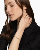 Crossover Two Row Bracelet 18K Yellow Gold with Diamonds, 6mm