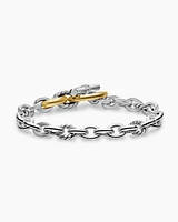 DY Mercer® Toggle Chain Bracelet Sterling Silver with 18K Yellow Gold and Diamonds, 8mm