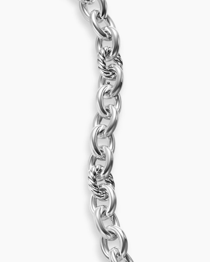 DY Mercer® Toggle Chain Bracelet Sterling Silver with 18K Yellow Gold and Diamonds, 8mm