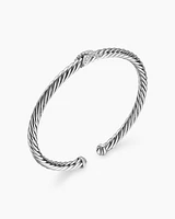 Cable Flex X Station Bracelet Sterling Silver with Diamonds, 4mm