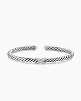 Cable Flex X Station Bracelet Sterling Silver with Diamonds, 4mm