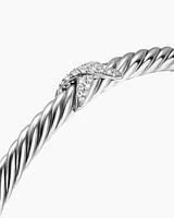 Cable Flex X Station Bracelet Sterling Silver with Diamonds, 4mm