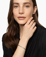 Cable Flex X Station Bracelet Sterling Silver with Diamonds, 4mm
