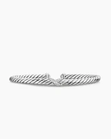 Cable Flex X Station Bracelet Sterling Silver with Diamonds, 4mm
