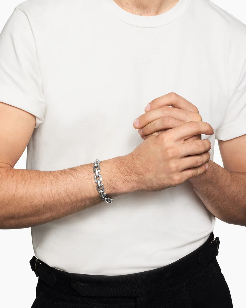 Deco Link Bracelet Sterling Silver, 11mm