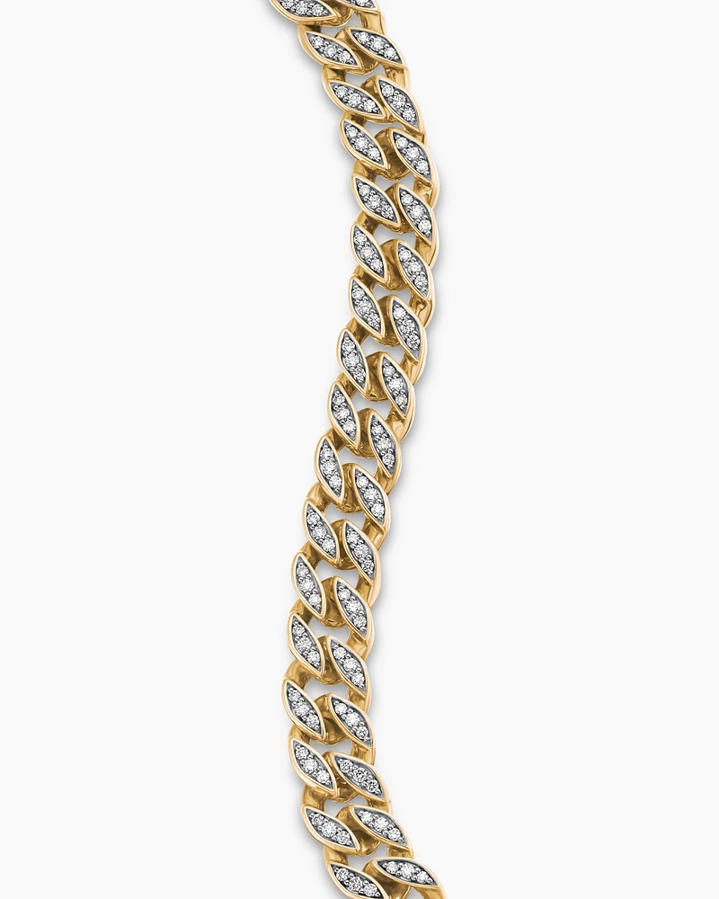 Stax Chain Bracelet in 18K Yellow Gold with Diamonds, 5mm